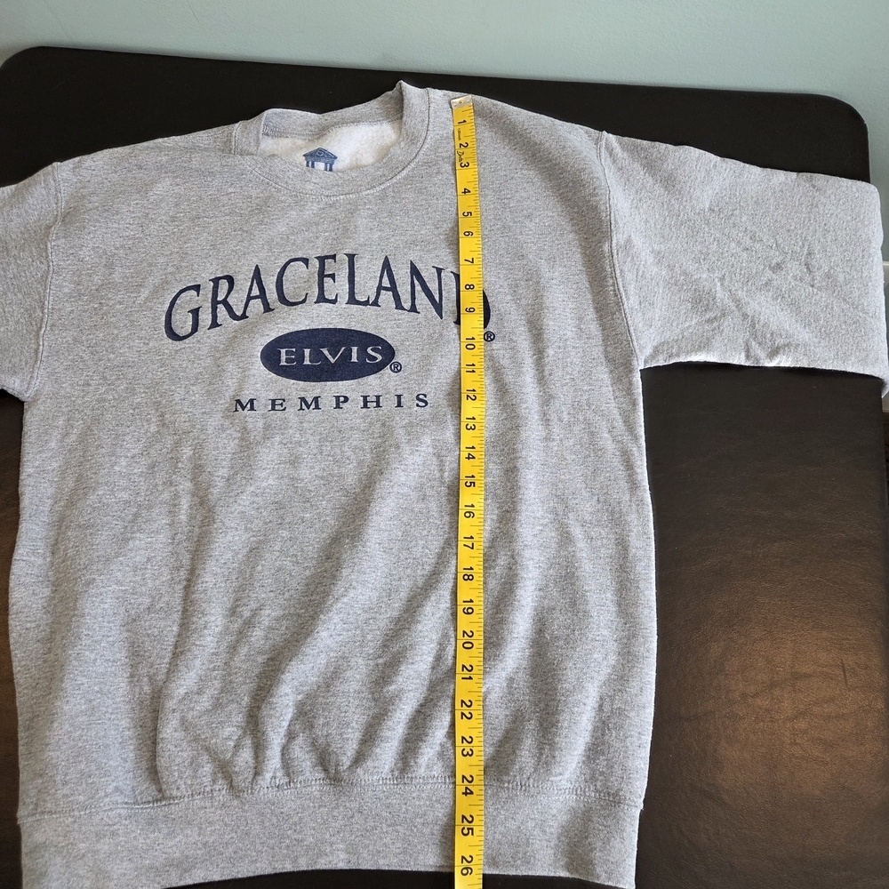 Vintage Graceland Elvis Memphis Sweatshirt Gray - Picture 7 of 8